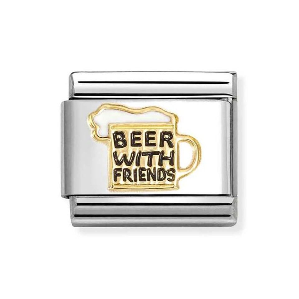 Nomination CLASSIC Gold Beer with Friends Charm