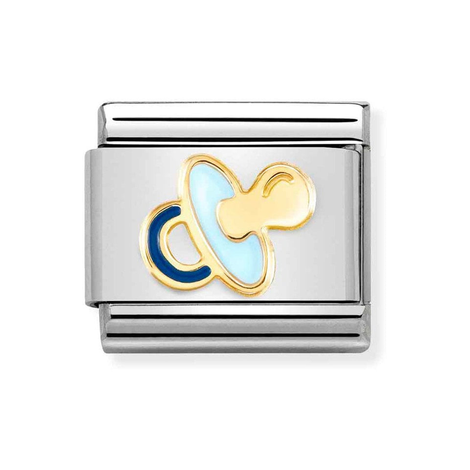 Nomination CLASSIC Gold Blue Dummy Charm