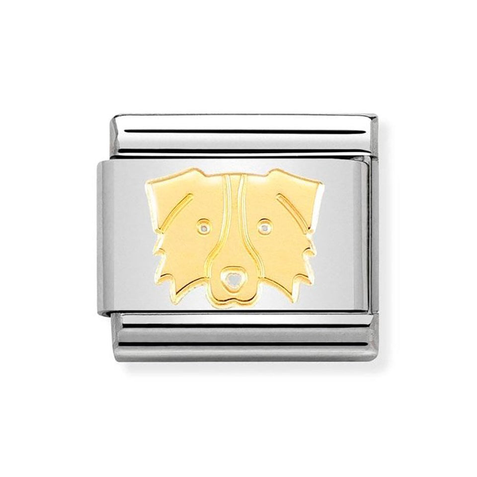 Nomination CLASSIC Gold Border Collie Charm