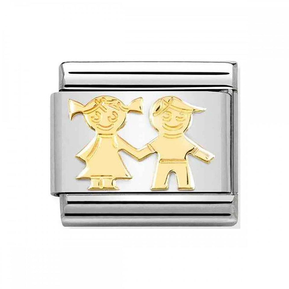 Nomination CLASSIC Gold Brothers & Sister Charm