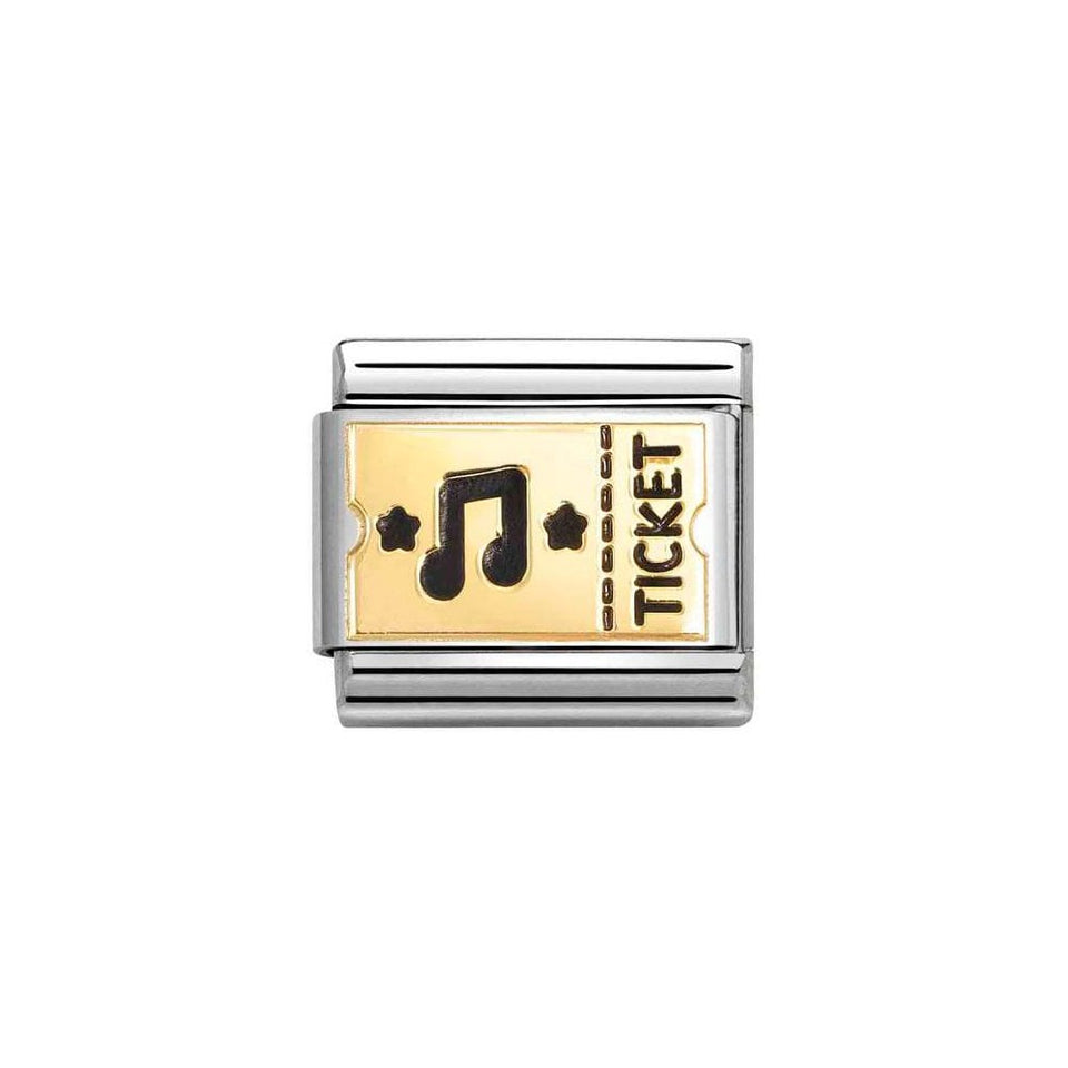 Nomination CLASSIC Gold Concert Ticket Charm