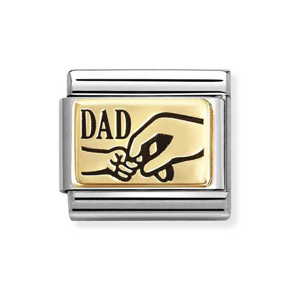 Nomination CLASSIC Gold Dad with Hands Charm