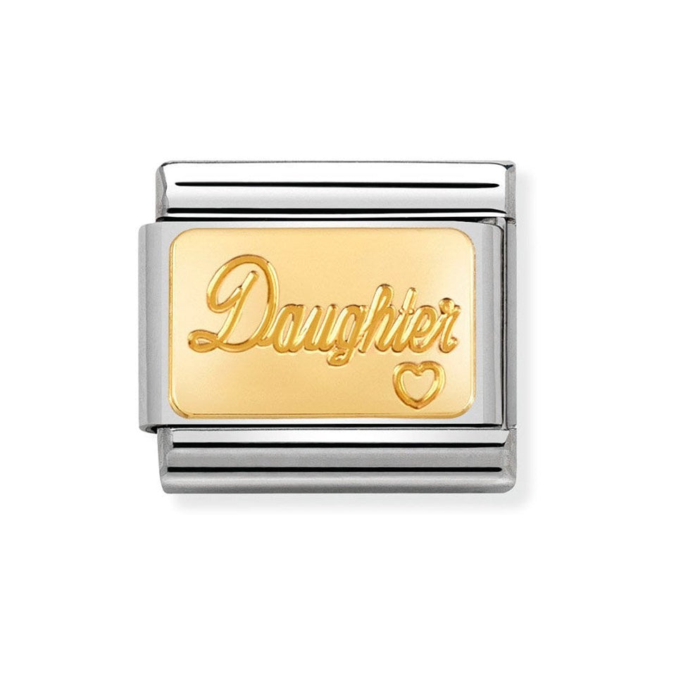 Nomination CLASSIC Gold 'DAUGHTER' Script Charm