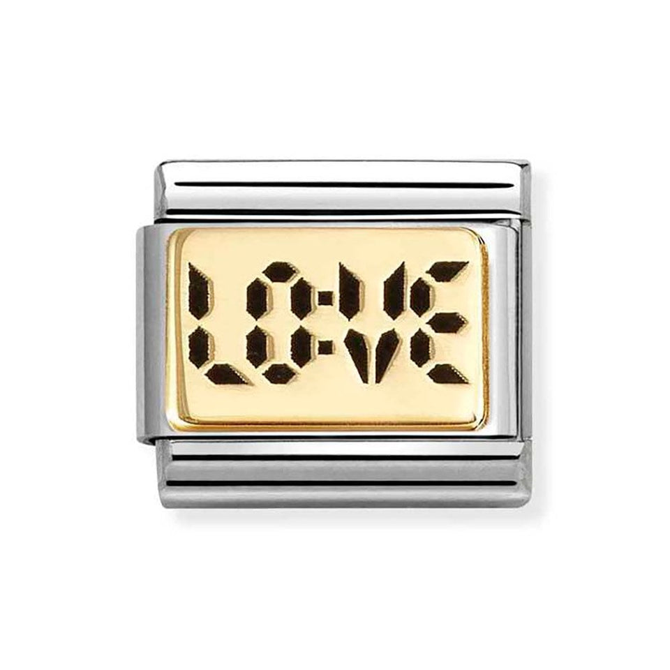 Nomination CLASSIC Gold Digital 'LOVE' Charm