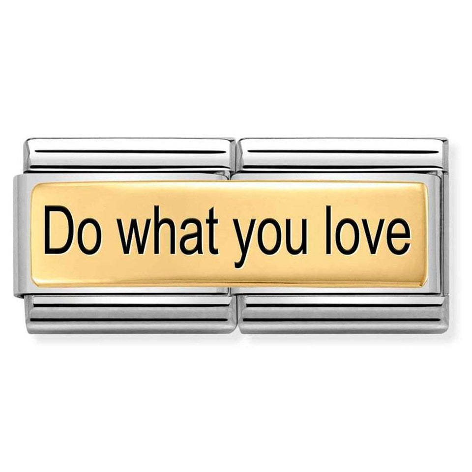 Nomination OUTLET CLASSIC Gold 'DO WHAT YOU LOVE' Double Charm