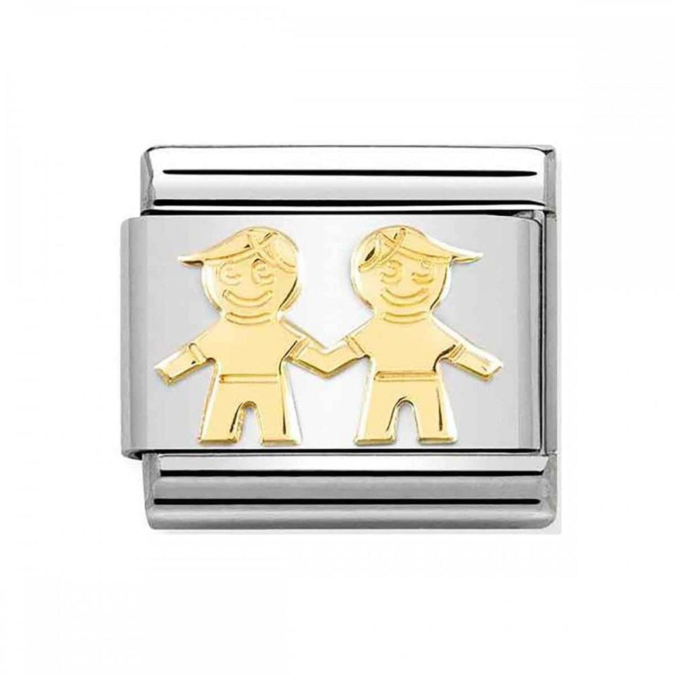 Nomination CLASSIC Gold Double Brothers Charm