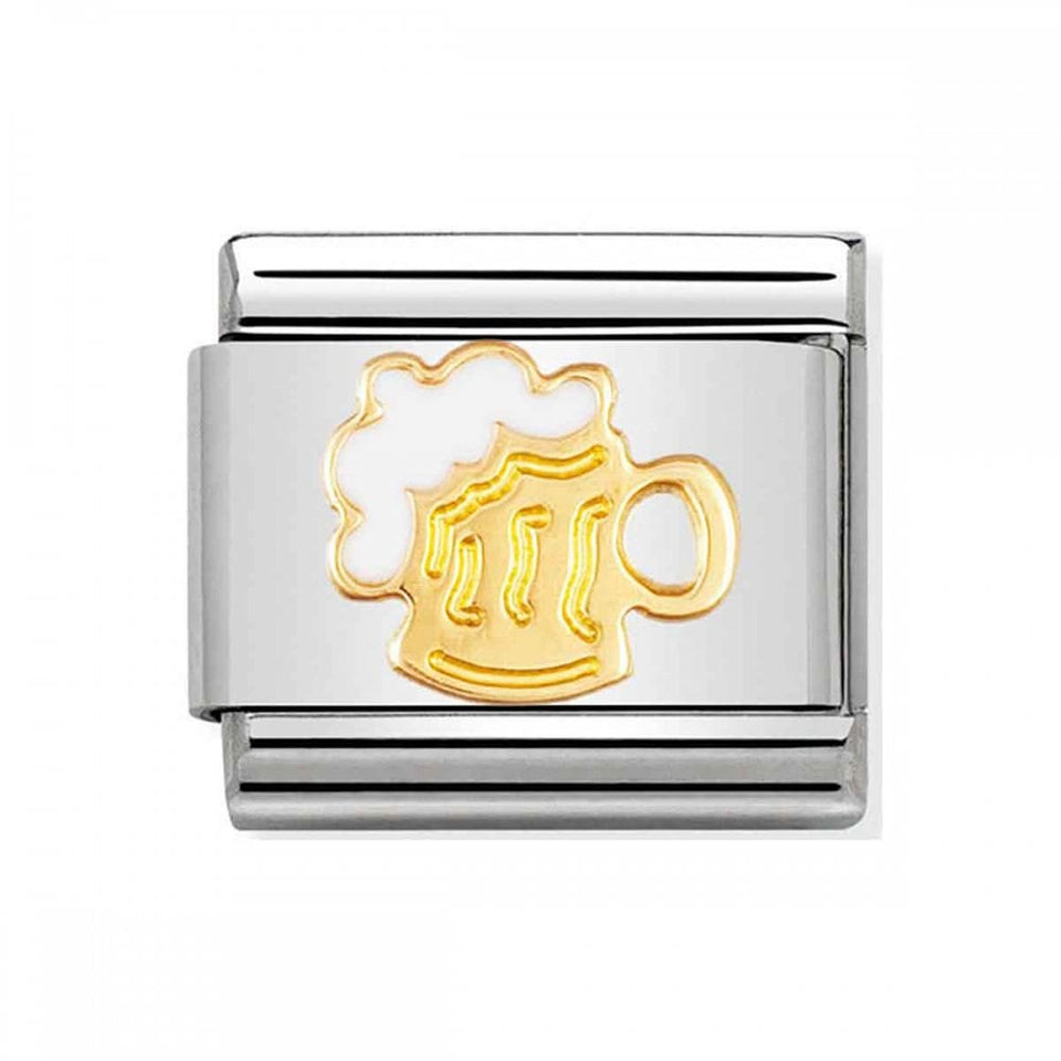 Nomination CLASSIC Gold Enamel Beer Charm