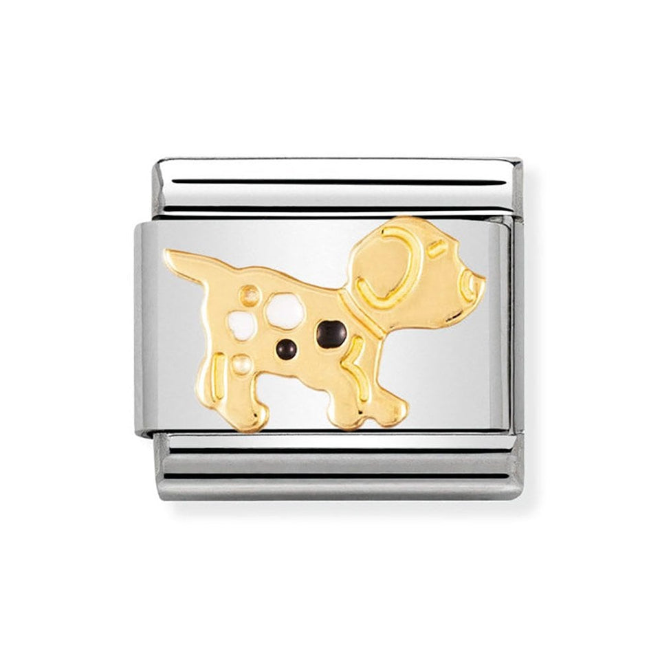 Nomination CLASSIC Gold & Enamel Dog Charm