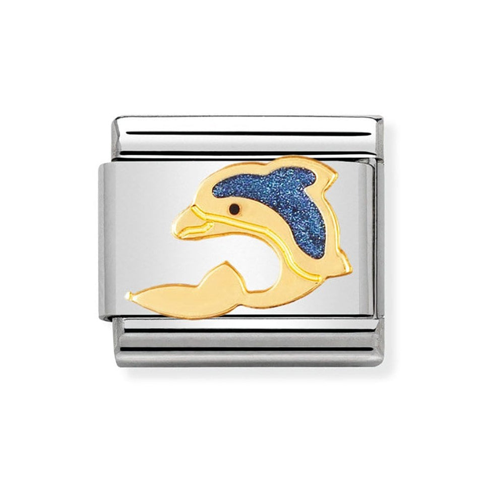 Nomination CLASSIC Gold & Enamel Dolphin Charm