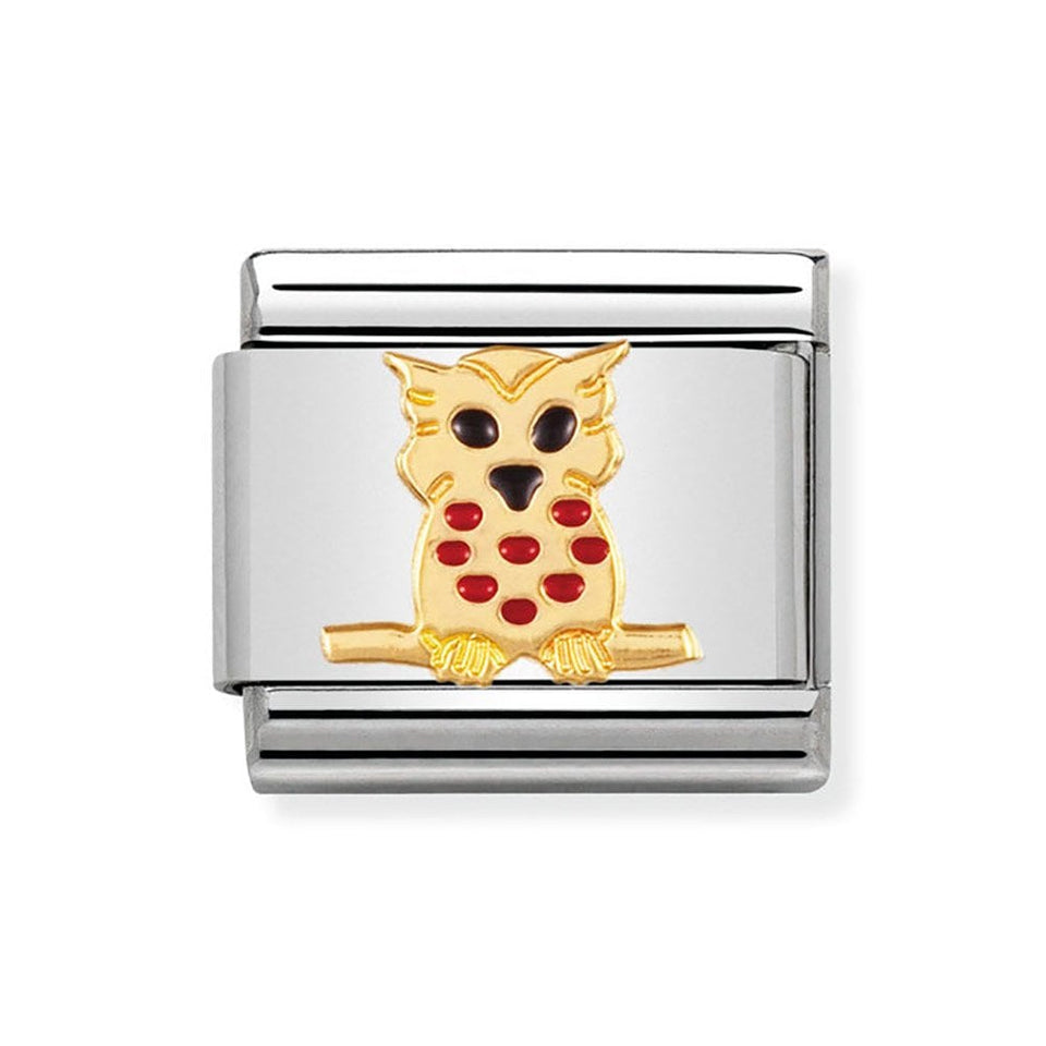 Nomination CLASSIC Gold & Enamel Owl Charm