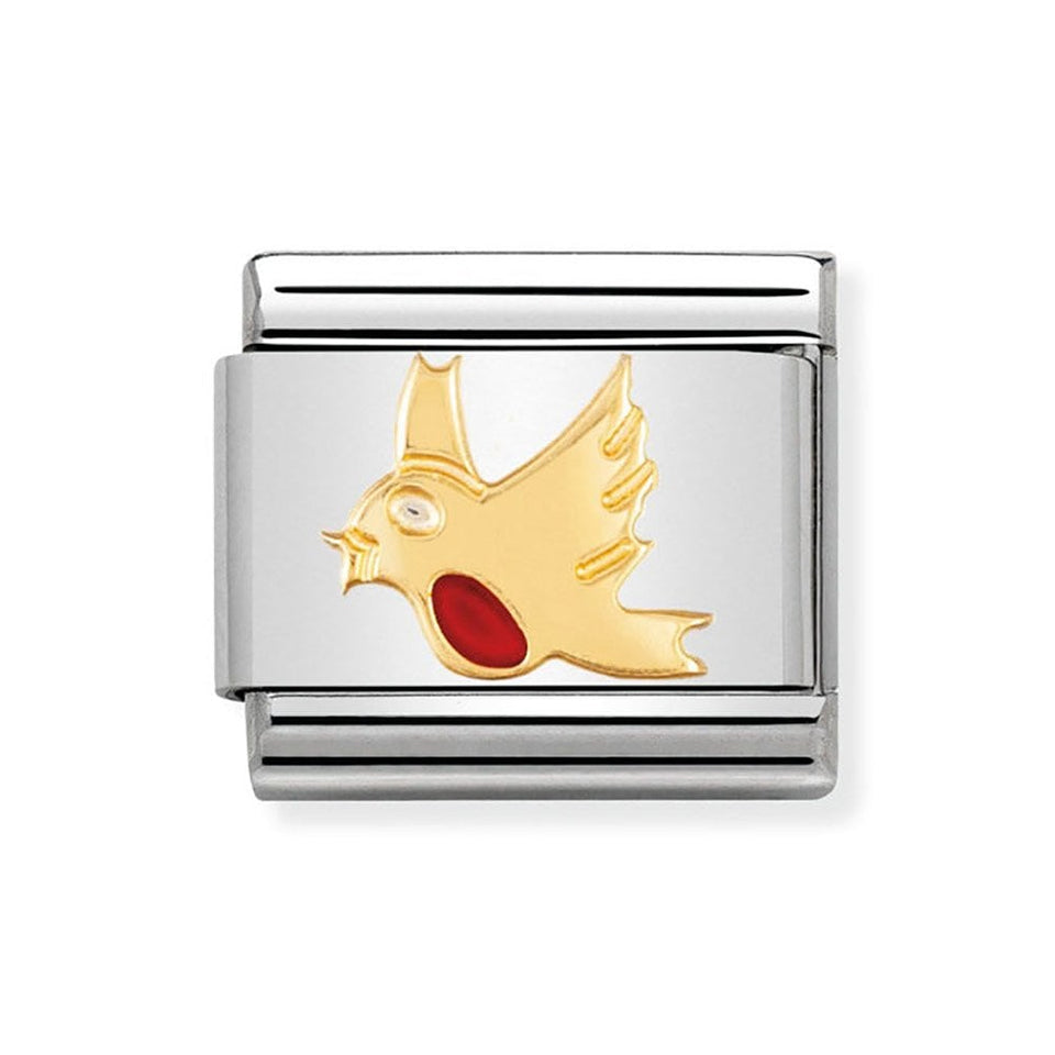 Nomination CLASSIC Gold & Enamel Robin Charm