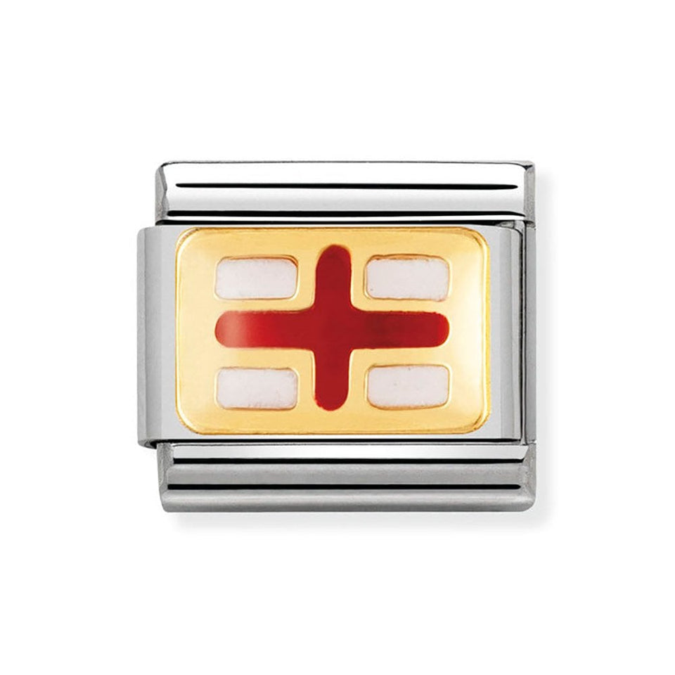 Nomination CLASSIC Gold England Flag Charm