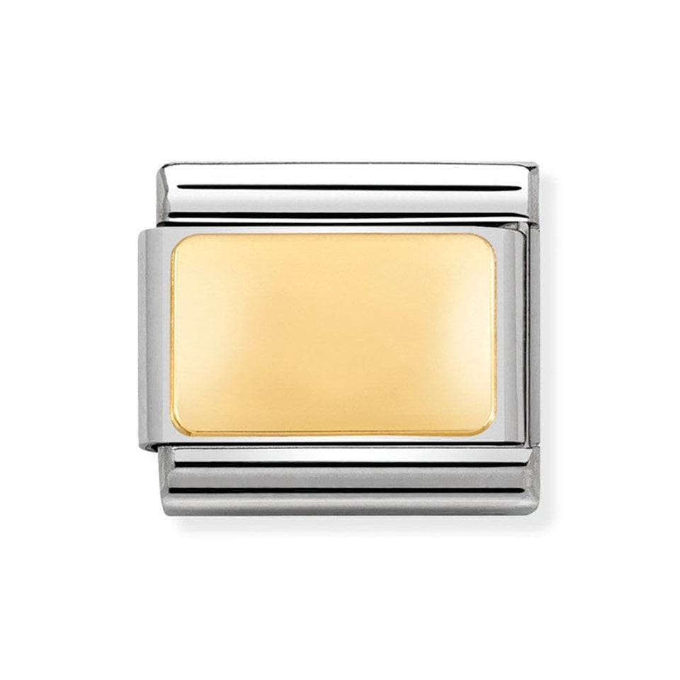Nomination CLASSIC Gold Engravable Plate Charm