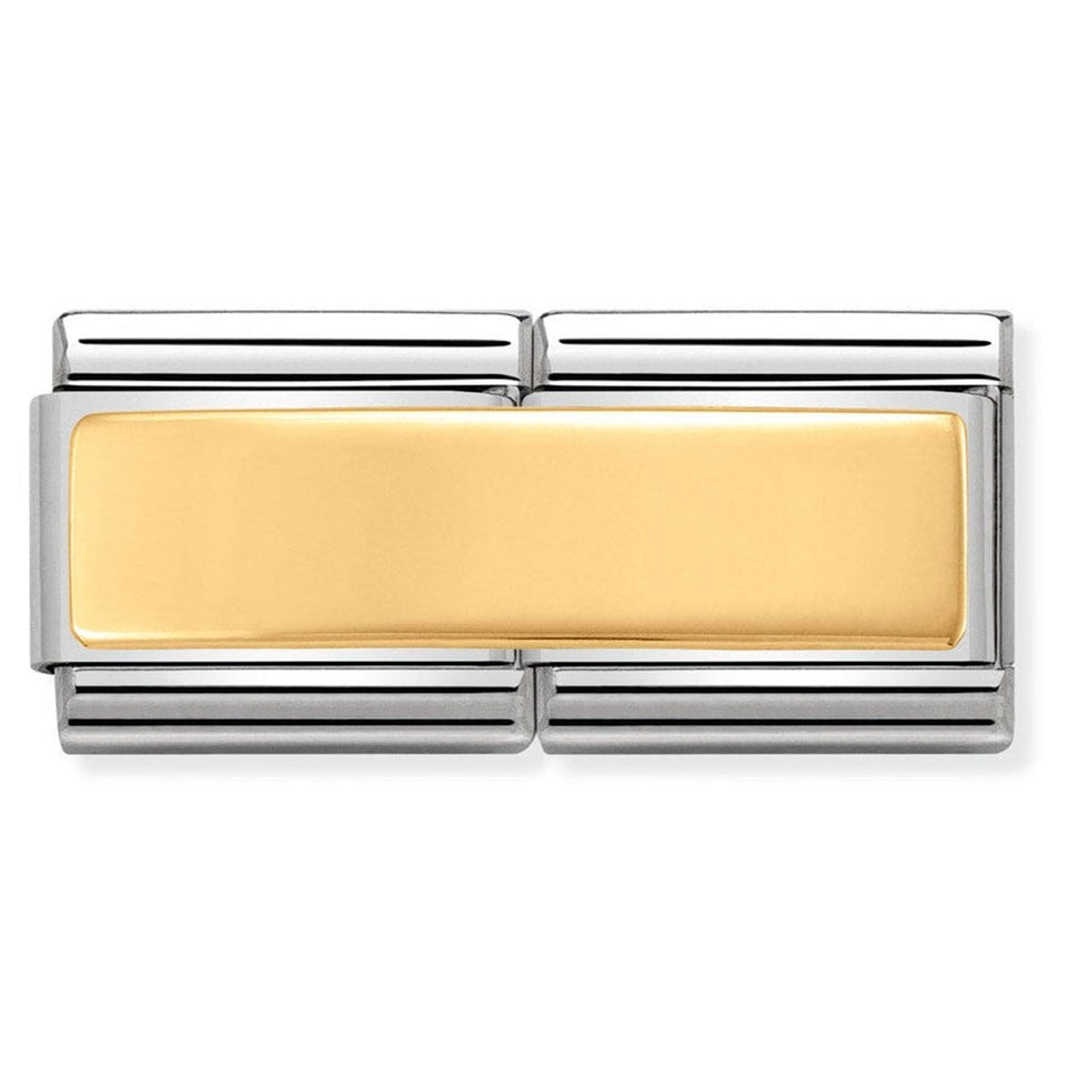 Nomination CLASSIC Gold Engravable Plate Double Charm