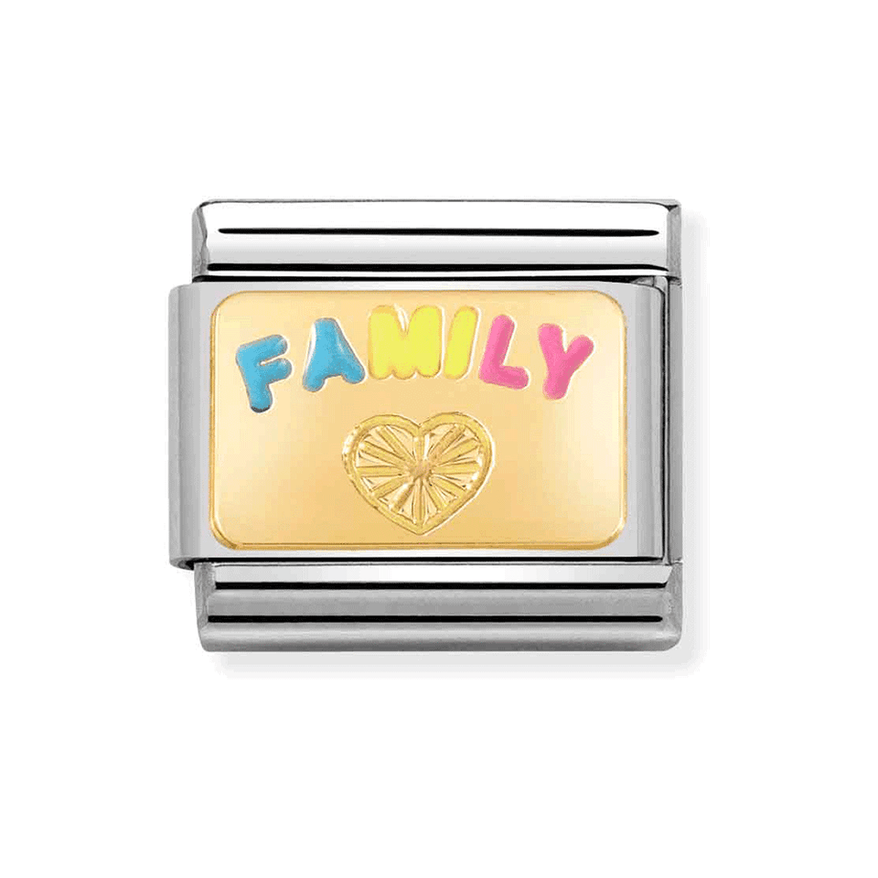 Nomination CLASSIC Gold 'FAMILY' Plate Charm
