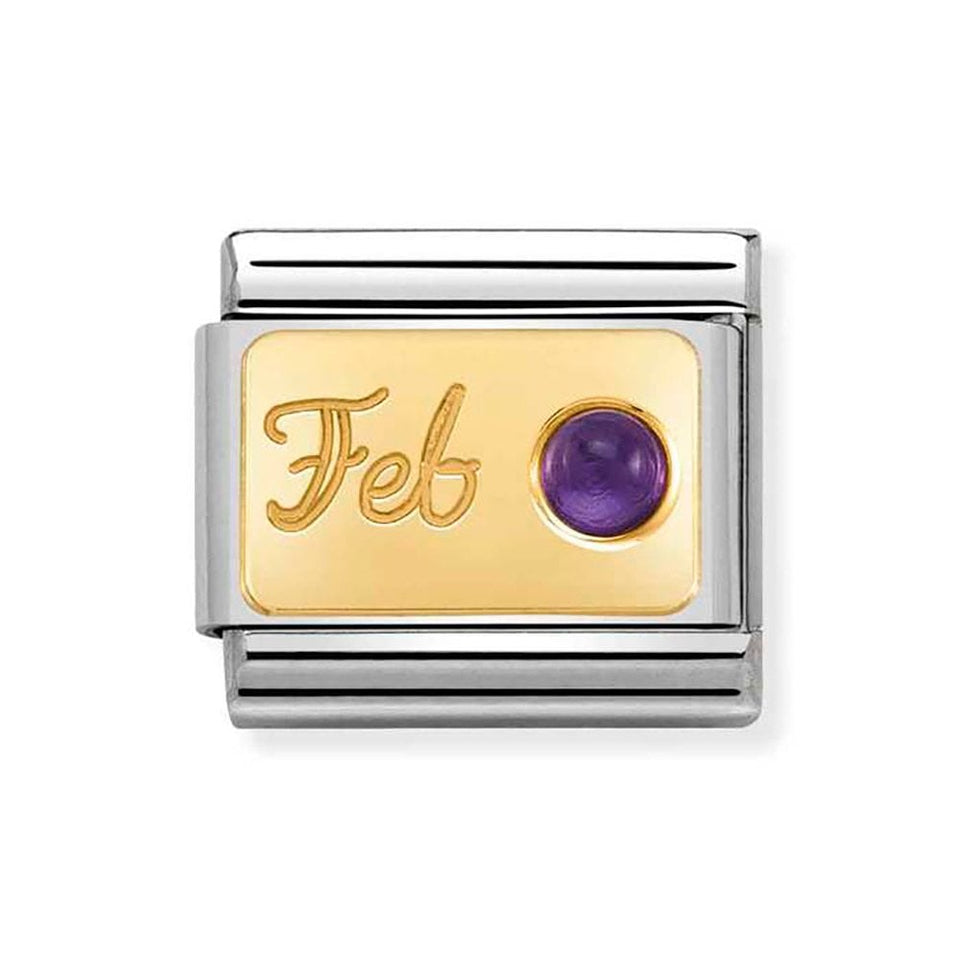 Nomination CLASSIC Gold February Birthstone Charm (Amethyst)