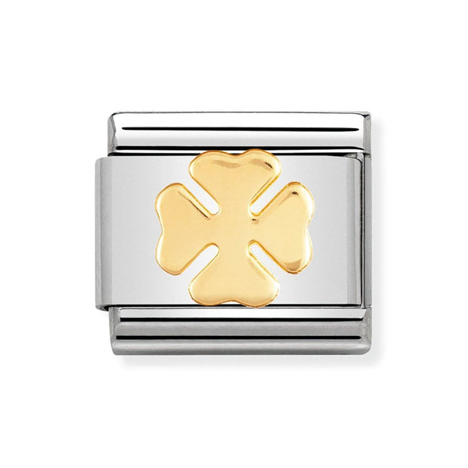 Nomination CLASSIC Gold Four-Leaf Clover Charm