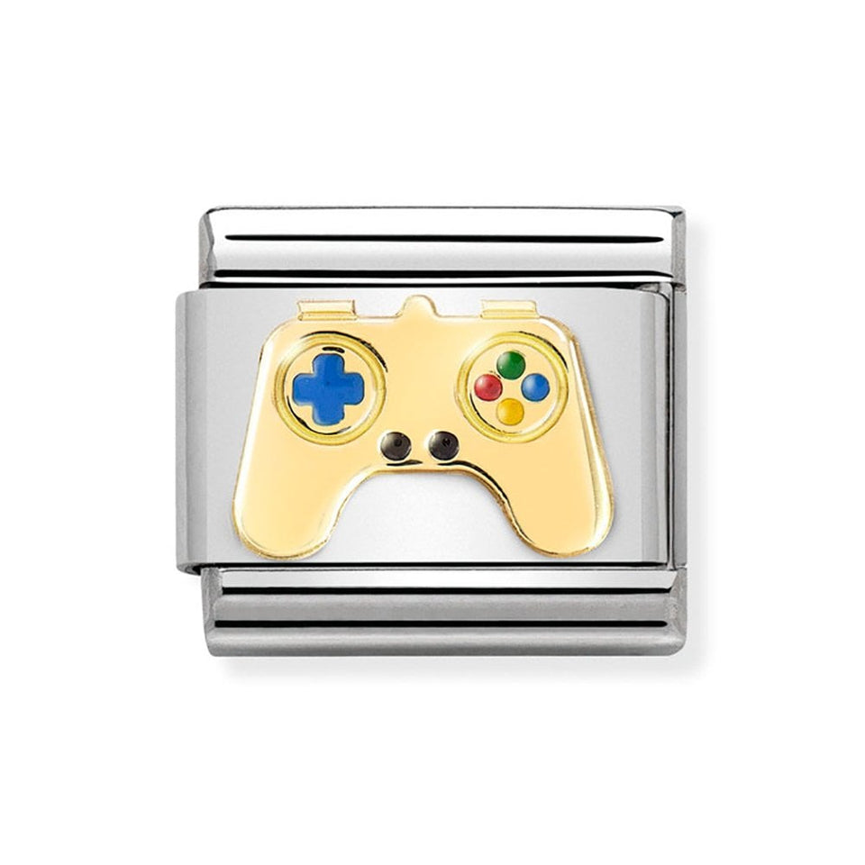 Nomination CLASSIC Gold Games Controller Charm