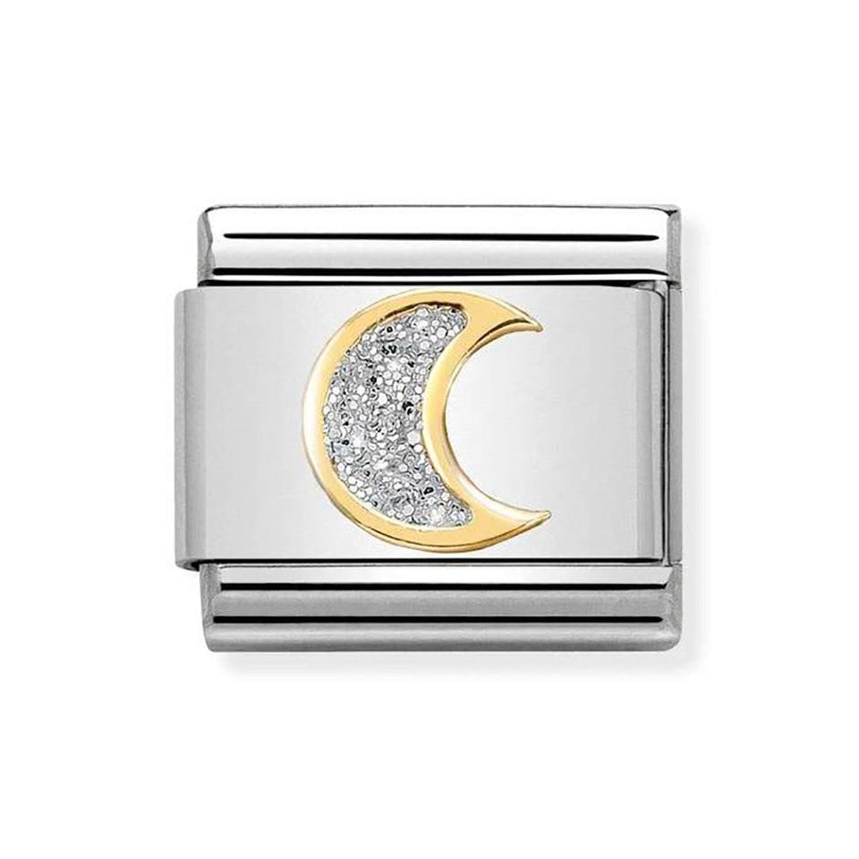 Nomination CLASSIC Gold Glitter Moon Charm