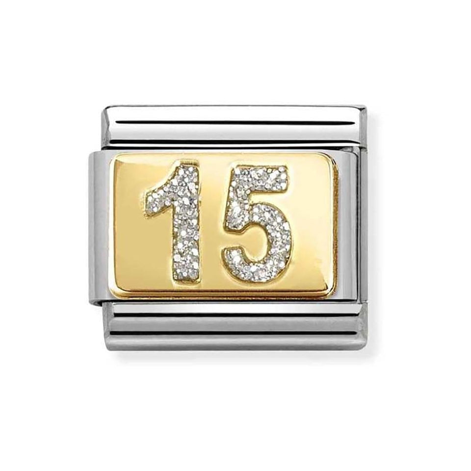 Nomination CLASSIC Gold Glitter Number 