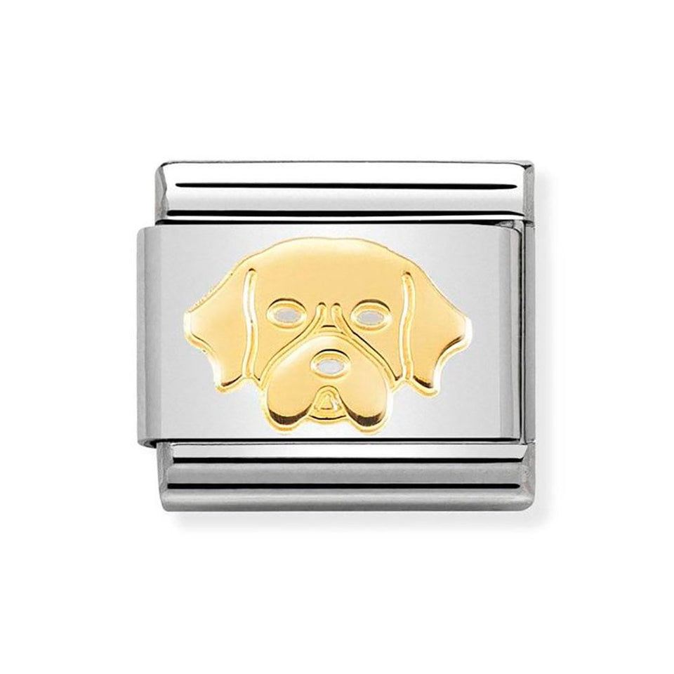 Nomination CLASSIC Gold Golden Retriever Charm