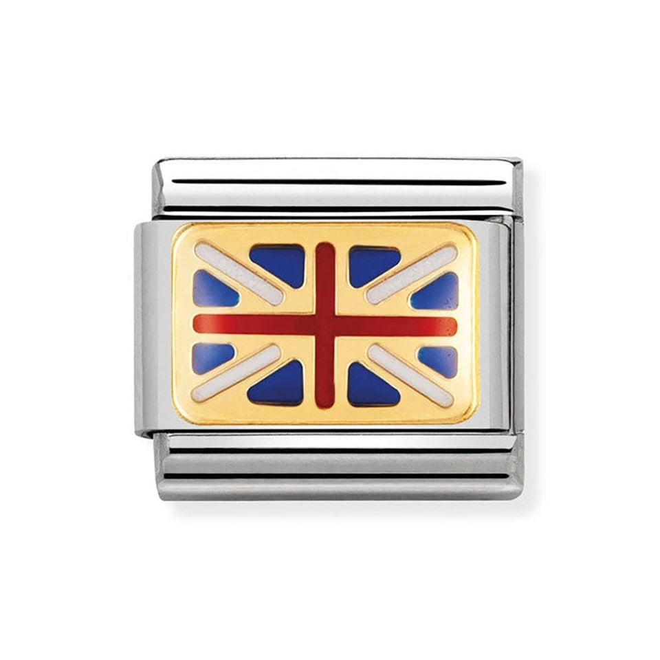Nomination CLASSIC Gold Great Britain Flag Charm