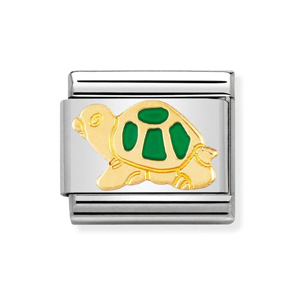 Nomination CLASSIC Gold Green Tortoise Charm