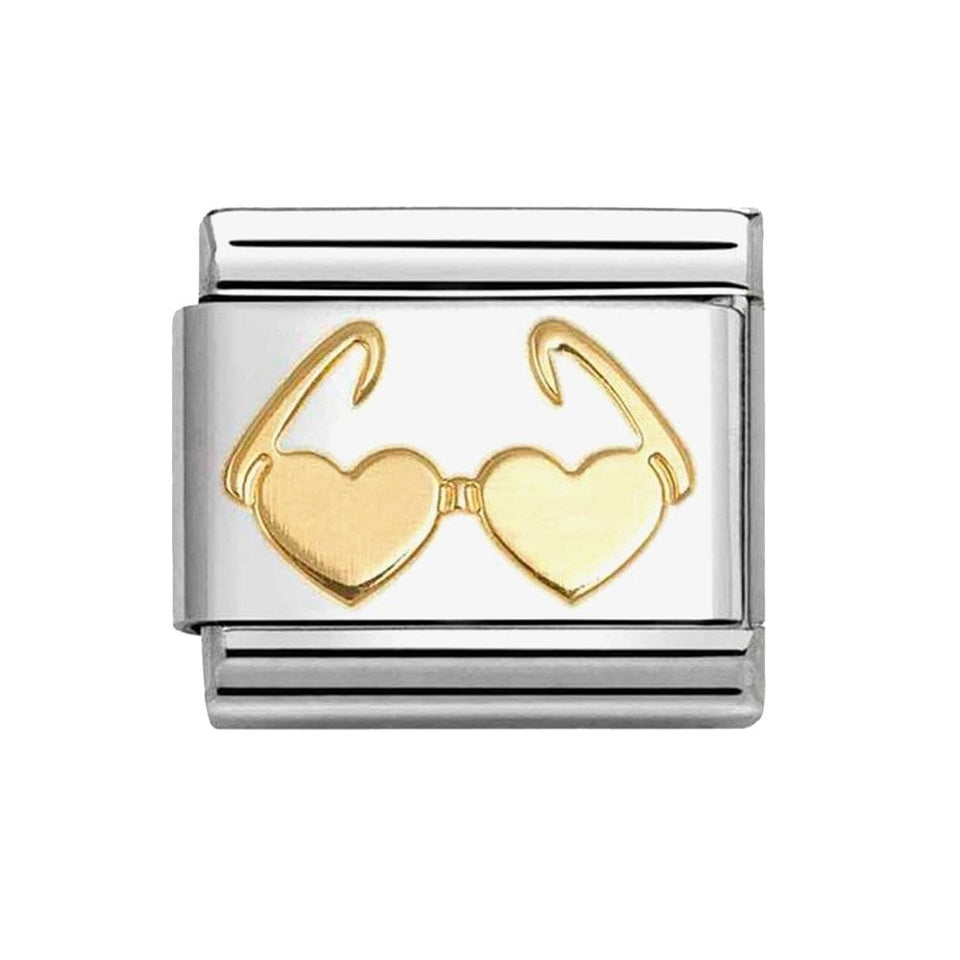 Nomination CLASSIC Gold Heart Sunglasses Charm