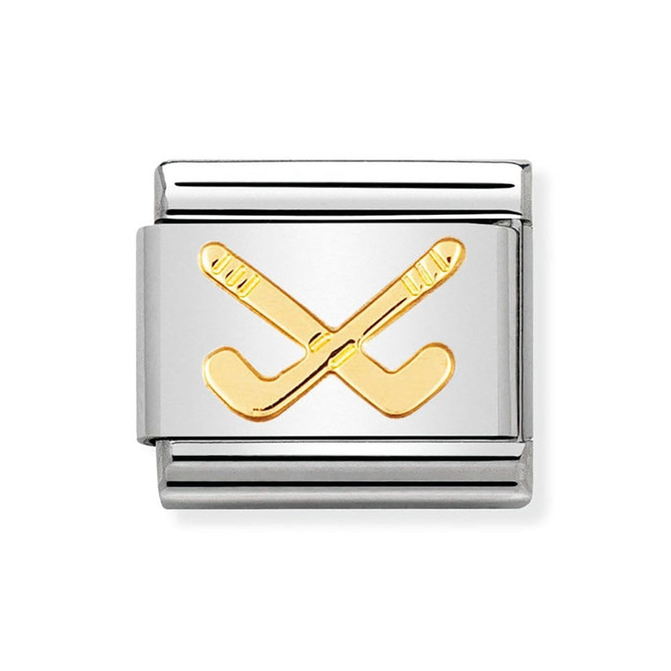 Nomination CLASSIC Gold Hockey Club Charm