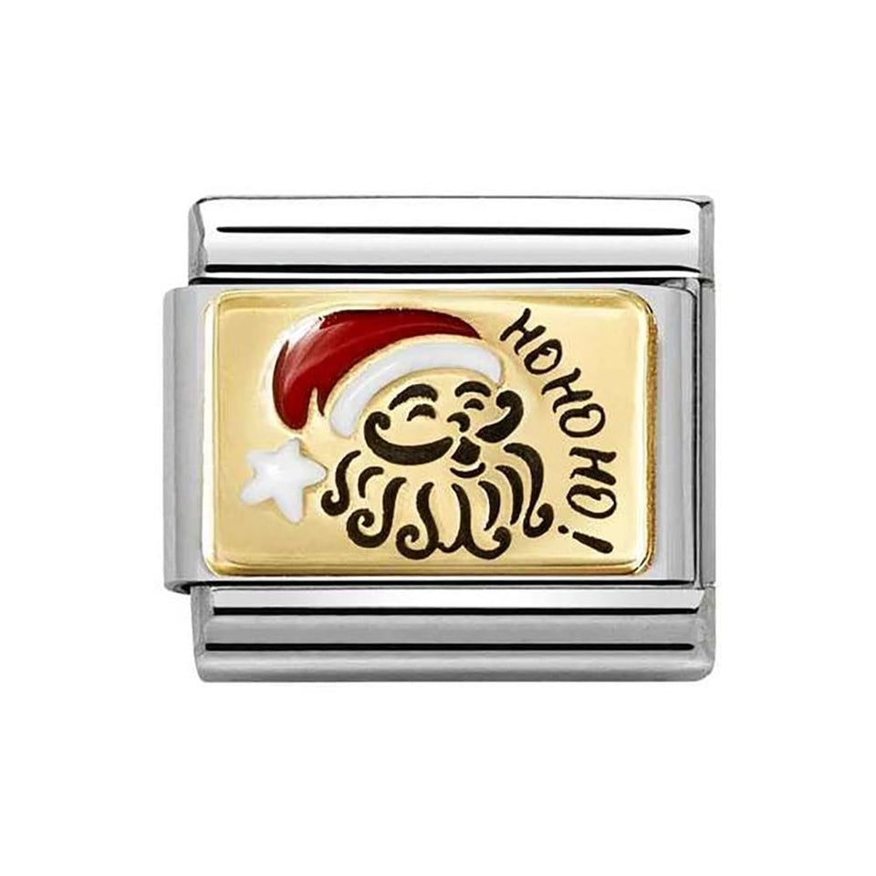 Nomination CLASSIC Gold HoHoHo Santa Charm