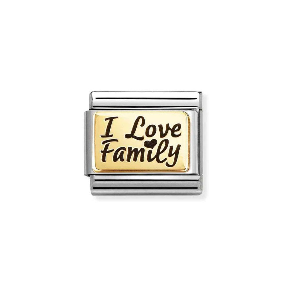 Nomination CLASSIC Gold I Love Family Charm