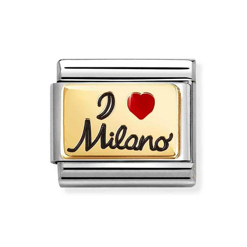 Nomination CLASSIC Gold 'I Love Milano' Charm