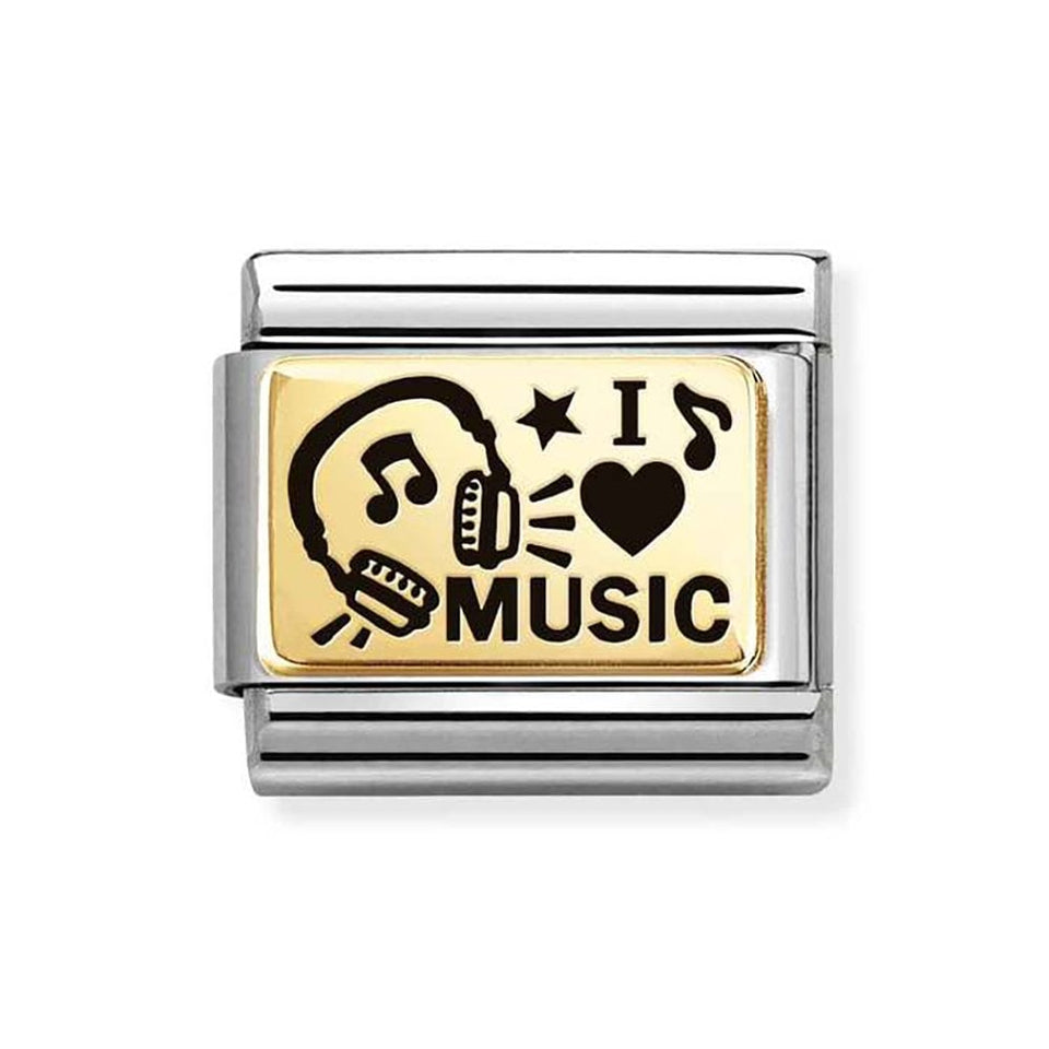 Nomination CLASSIC Gold I Love Music Charm