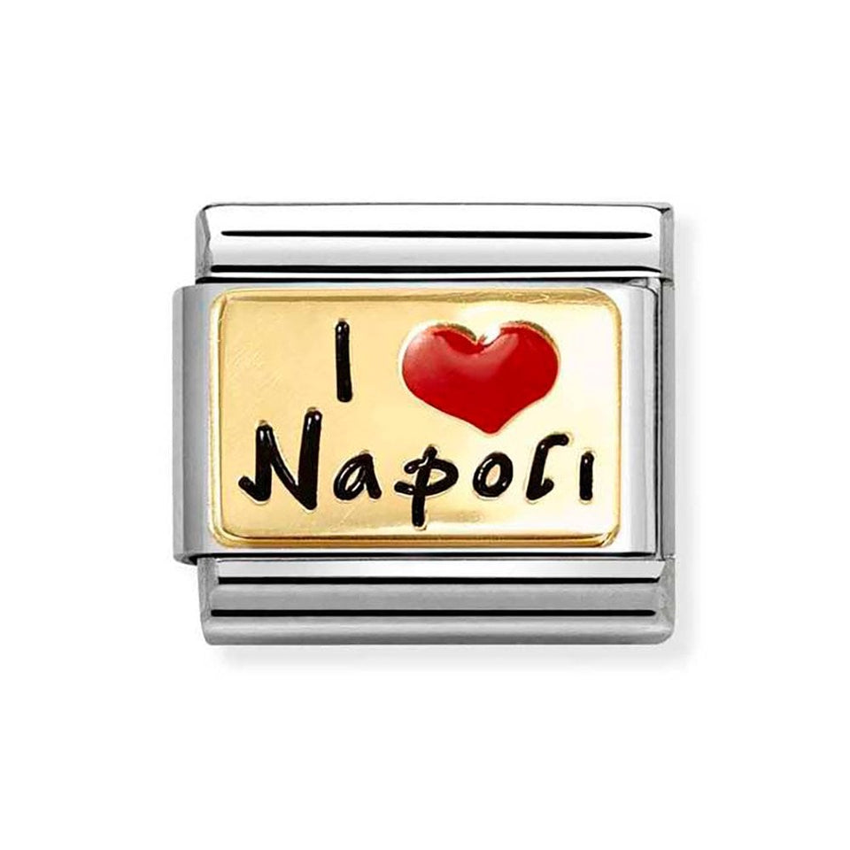 Nomination CLASSIC Gold ' I Love Napoli' Charm