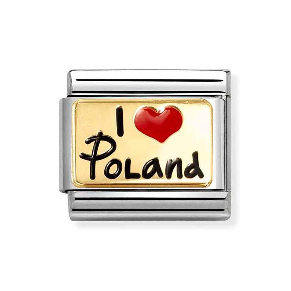Nomination CLASSIC Gold 'I Love Poland' Charm
