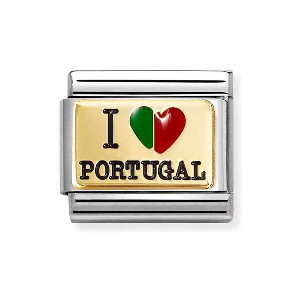 Nomination CLASSIC Gold 'I Love Portugal' Charm