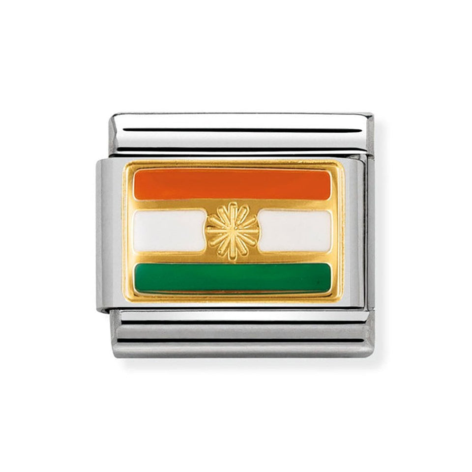 Nomination CLASSIC Gold India Flag Charm