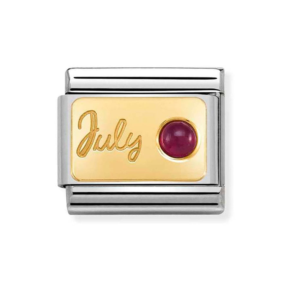 Nomination CLASSIC Gold July Birthstone Charm (Ruby)