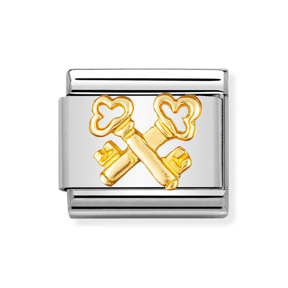 Nomination CLASSIC Gold Keys Relief Charm