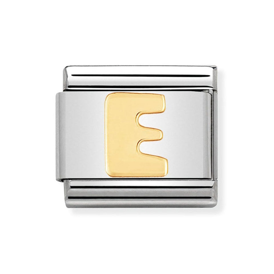 Nomination CLASSIC Gold Letter 'E' Charm