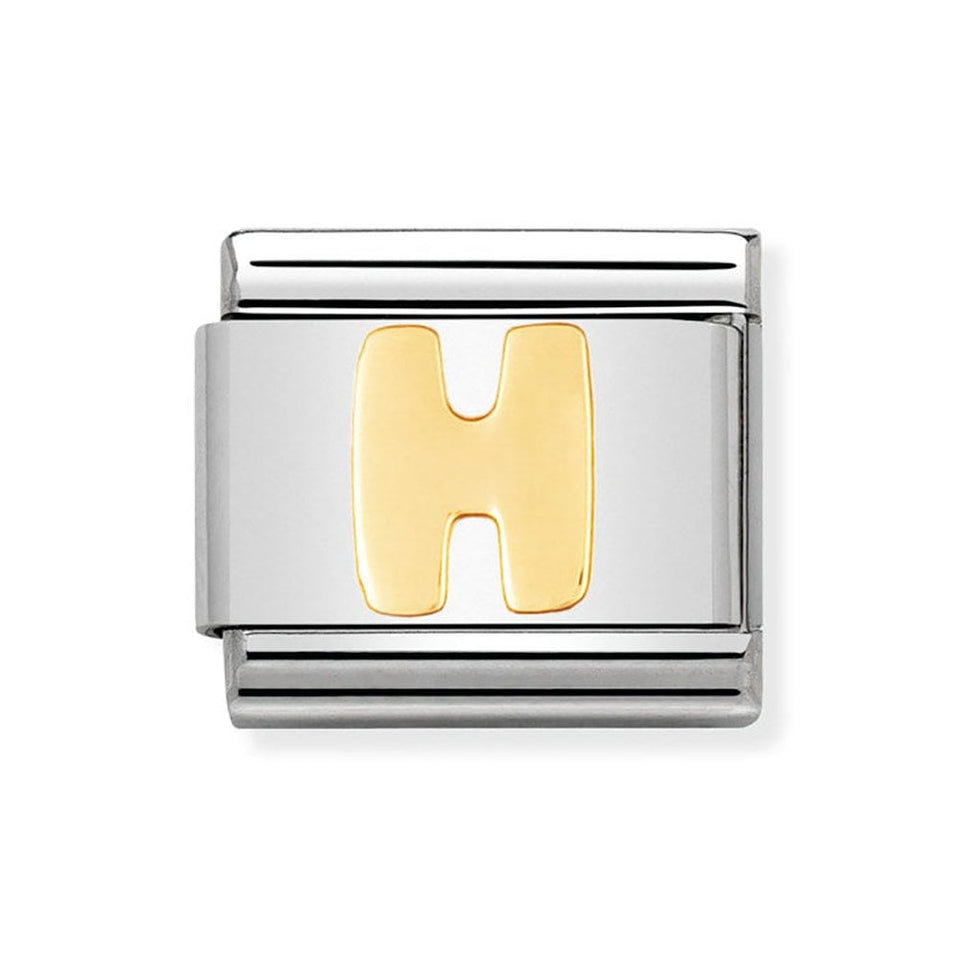 Nomination CLASSIC Gold Letter 'H' Charm