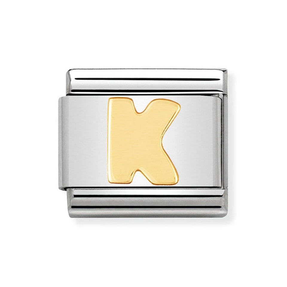 Nomination CLASSIC Gold Letter 'K' Charm