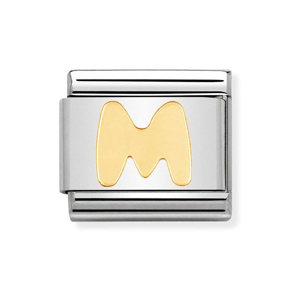 Nomination CLASSIC Gold Letter 'M' Charm