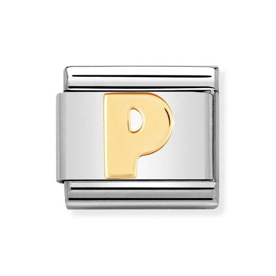 Nomination CLASSIC Gold Letter 'P' Charm