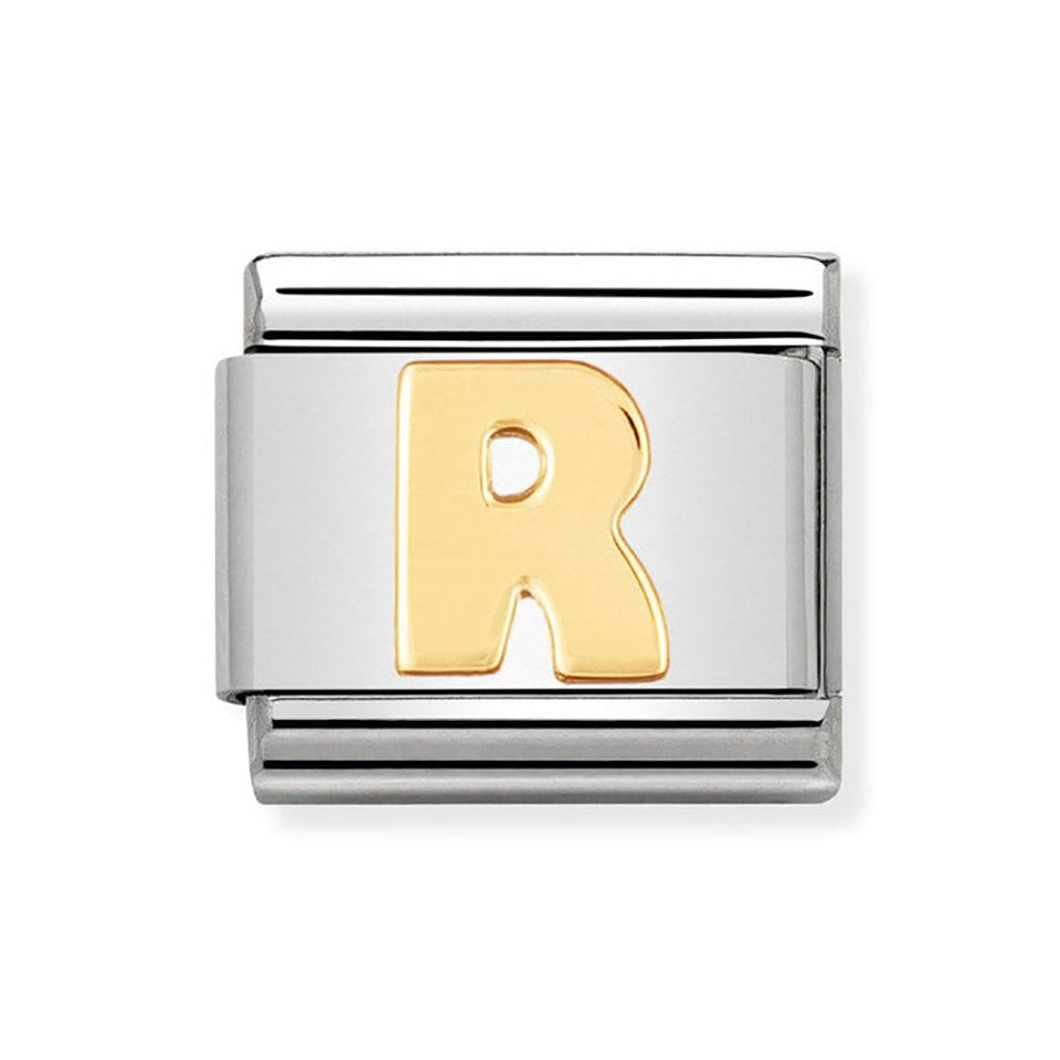 Nomination CLASSIC Gold Letter 'R' Charm