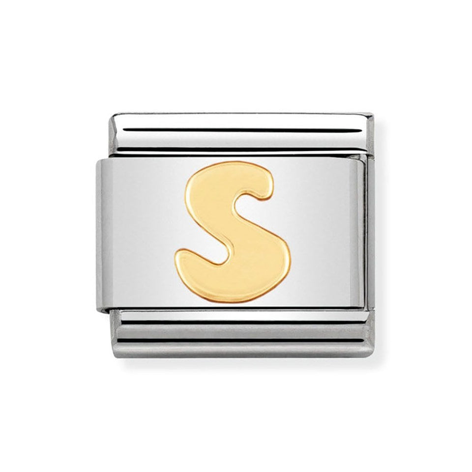 Nomination CLASSIC Gold Letter 'S' Charm