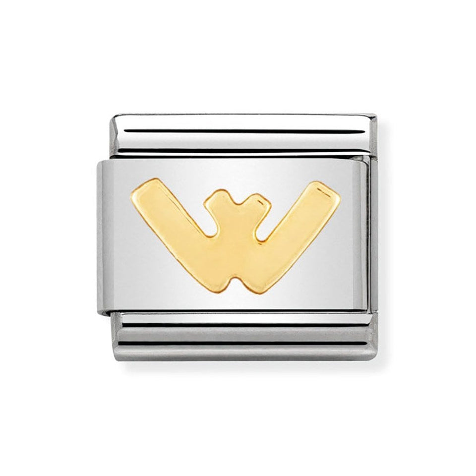 Nomination CLASSIC Gold Letter 'W' Charm
