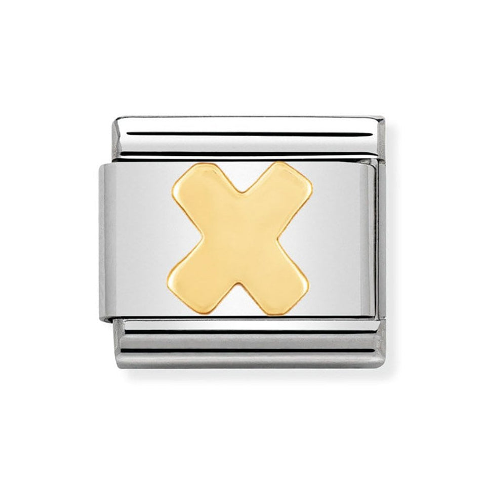 Nomination CLASSIC Gold Letter 'X' Charm