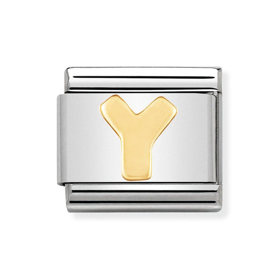 Nomination CLASSIC Gold Letter 'Y' Charm