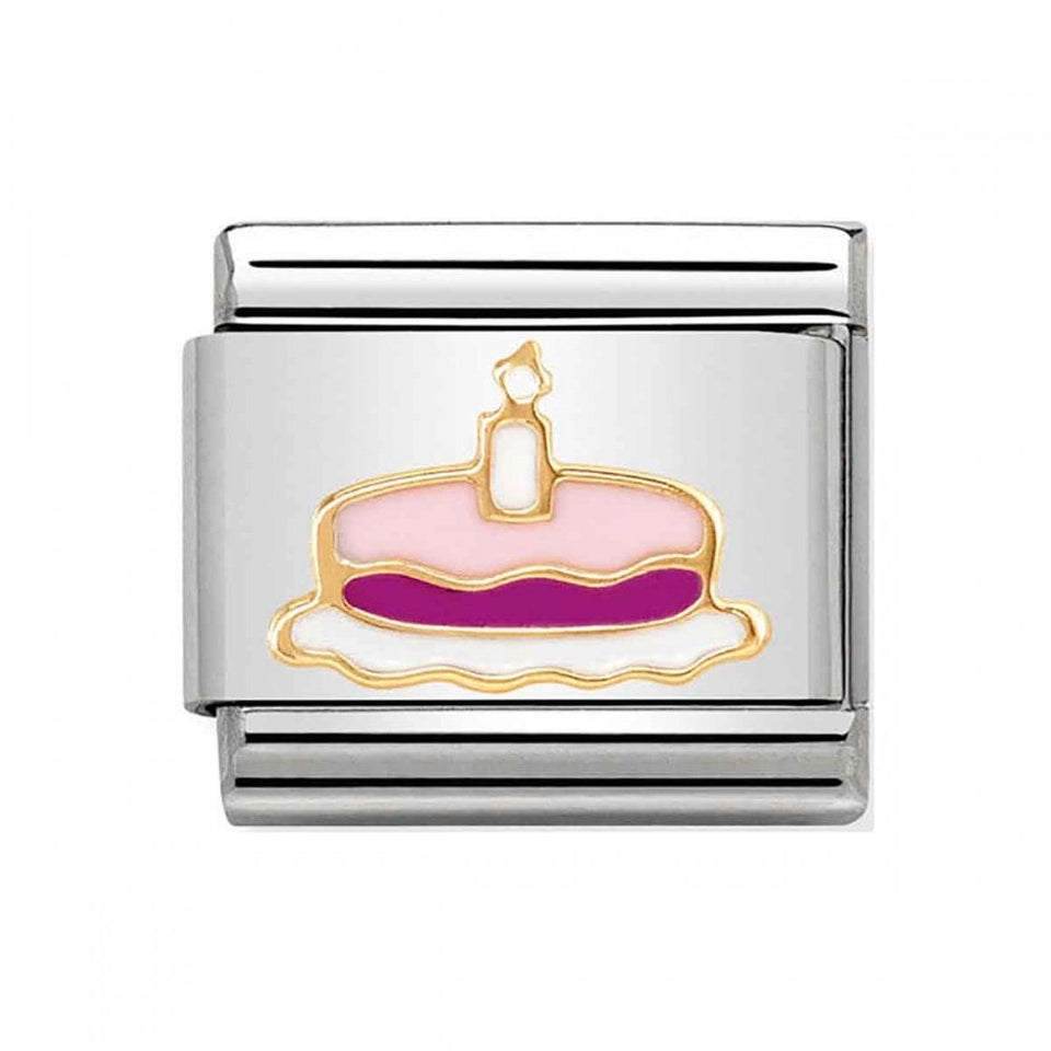 Nomination CLASSIC Gold Madame Monsieur Birthday Cake Charm